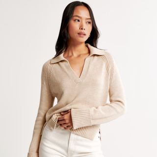Abercrombie and Fitch Notch-Neck Sweater